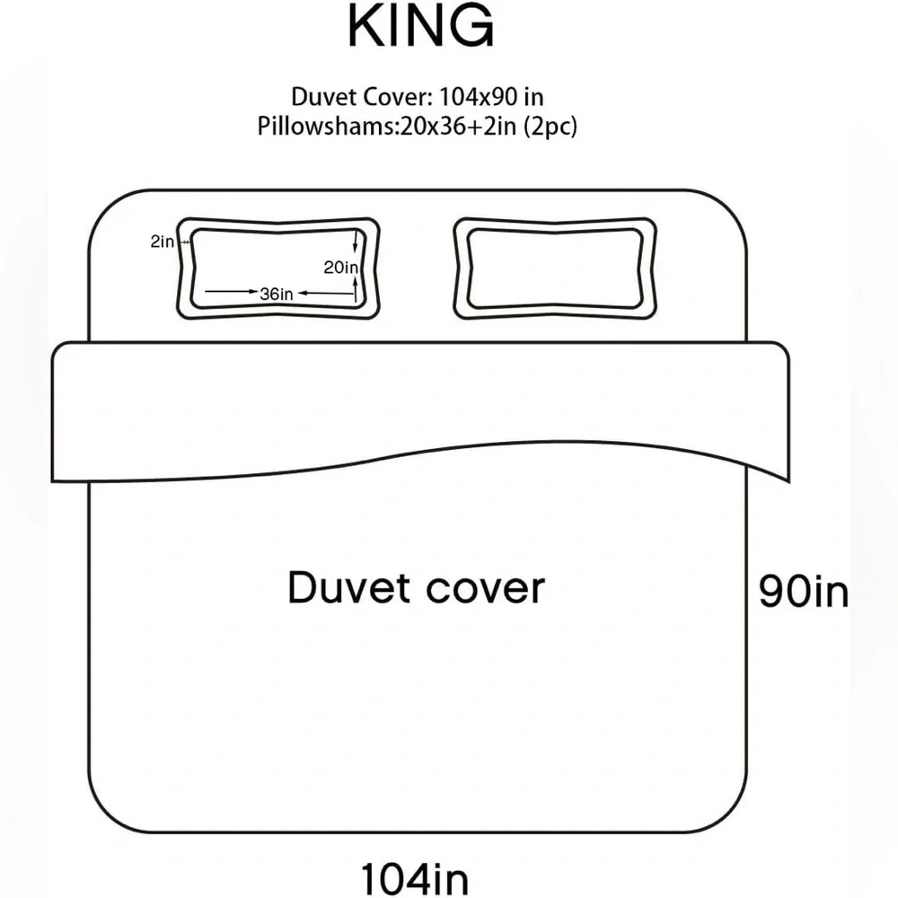 Merryfeel Luxurious Linen Duvet Cover Set King, 100% French Linen Flax